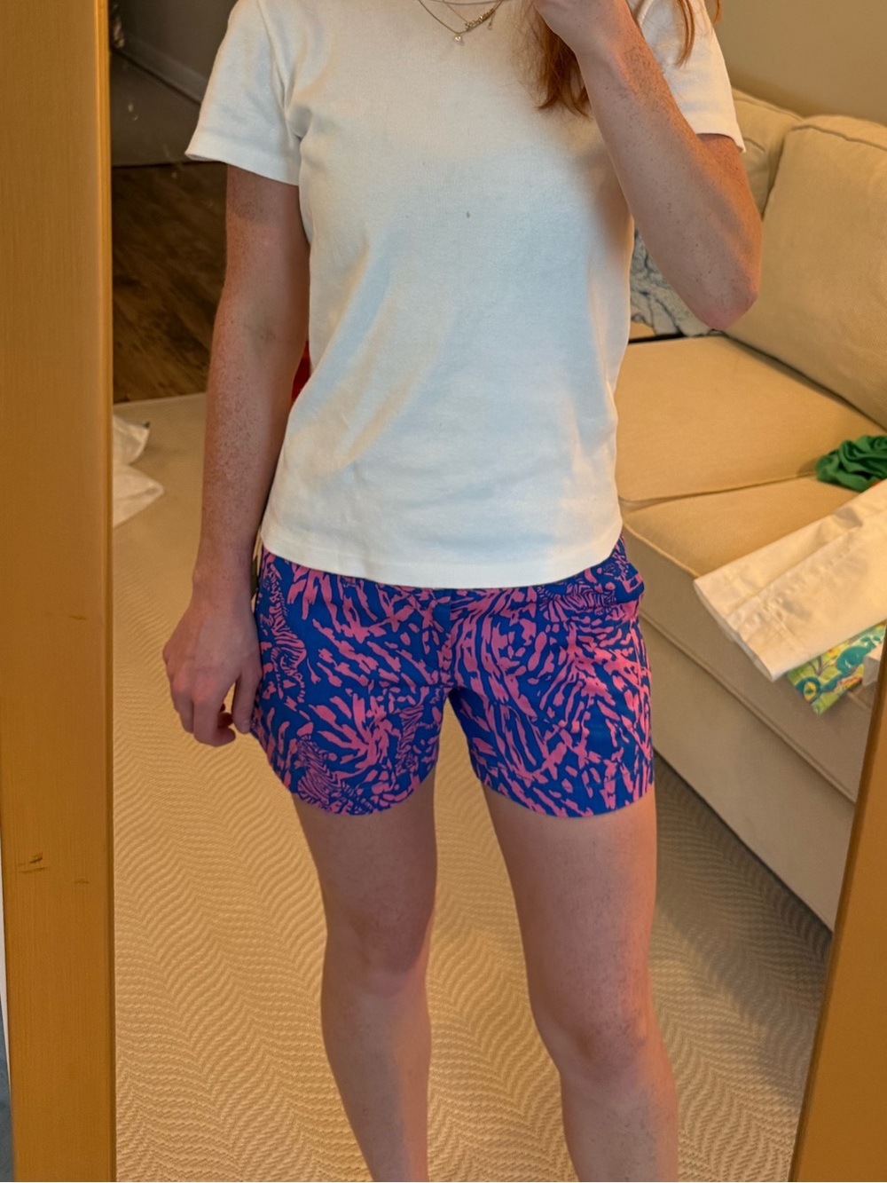 NWT Lilly Pulitzer Bright Blue & Pink Printed Shorts